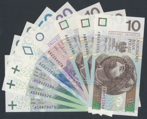 Zestaw 10 - 100 zł 2012-2016 - różne serie (8szt) 
Grade: 1, 1/AU 

More phot...