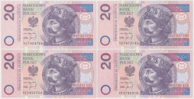 20 złotych 1994 - YC - YF - serie zastępcze (4szt)