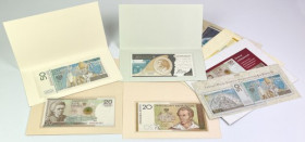 Banknoty kolekcjonerskie - Jan Paweł II, Słowacki, Chopin i Skłodowska (4szt)
