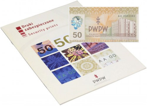 PWPW 50 Gmach PWPW (2011) - w folderze emisyjnym Rzadki banknot promocyjny Wytwó...