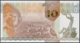 PWPW Kraków, hologram DUŻA CYFRA 10, panorama brązowa