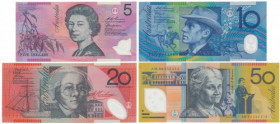 Australia, 5 - 50 Dollars 1993-2005 - Polymers (4pcs)