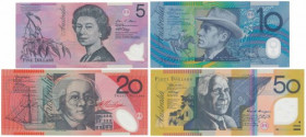 Australia, 5 - 50 Dollars 2003-2007 - Polymers (4pcs)