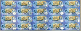 New Zealand, 10 Dollars 2000 - polymers - Uncut sheet