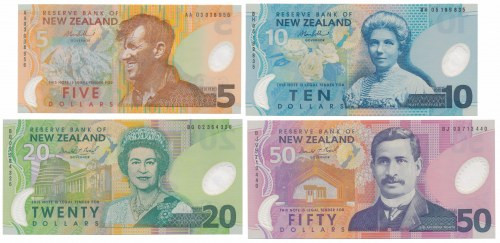 New Zealand, 5 - 50 Dollars (1999-2005) - Polymers (4pcs) 
Grade: UNC 

More ...