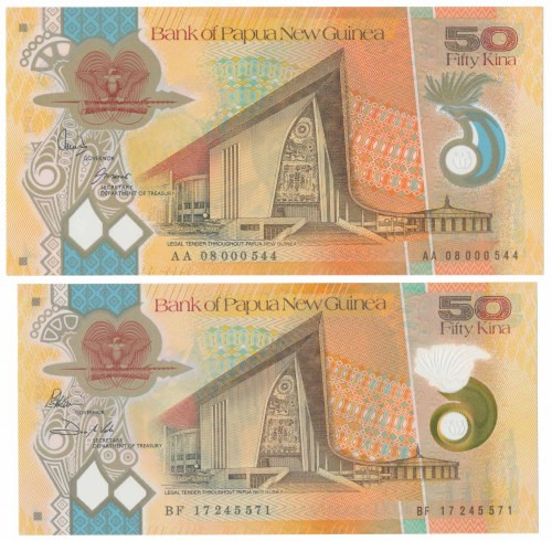 Papua-Nowa Gwinea, 50 Kina (2008-2017) - Polymers (2pcs) 
Grade: UNC 

More p...