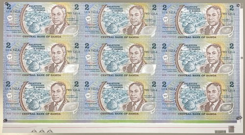 Samoa, 2 Tala (1990) - polymers - Uncut sheet Wymiary: 43 x 23.5 cm. Reference: ...