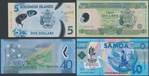 Solomon Islands & Samoa, set of polymers (4pcs) 
Grade: UNC 

More photos and...