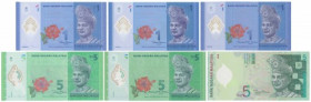 Malaysia, 1 - 5 Ringgit ND - Polymers (6pcs)