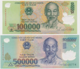 Viet Nam, 100.000 & 500.000 Dong ND - Polymers (2pcs)