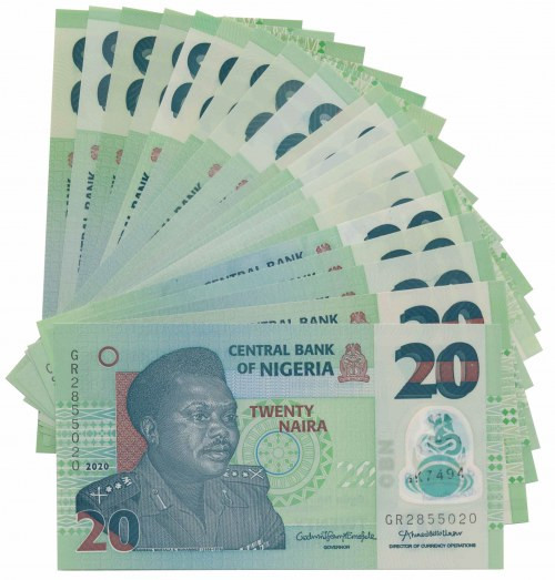 Nigeria, 20 Naira 2006-2020 - Polymers (20pcs) 
Grade: UNC 

More photos and ...