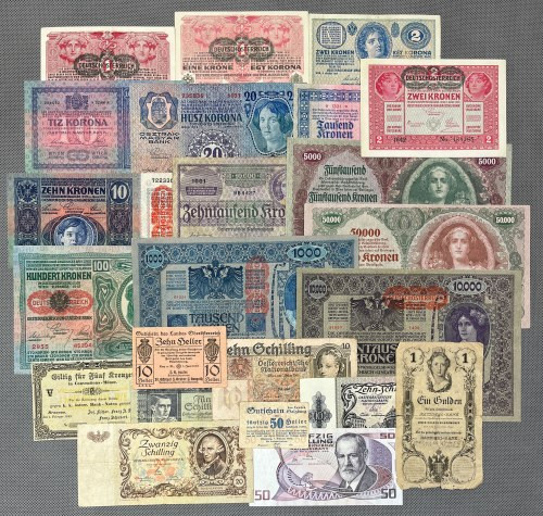 Austria, set of banknotes (23pcs) 
Grade: VG-UNC 

More photos and full item ...