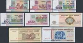 Bielarus, 200 - 100.000 Rubles 1992-1998 (8pcs)
