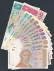 Croatia, 1 - 100.000 Dinara 1991-1993 (13pcs)
