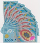Romania, 2.000 Lei 1999 - C - Polymers (8pcs)