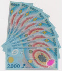 Romania, 2.000 Lei 1999 - D - Polymers (8pcs)