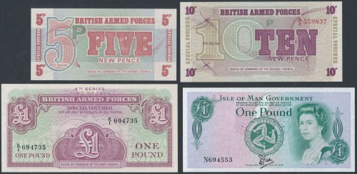 British Armed Forces & British Commonwealth (4pcs) 
Grade: UNC 

More photos ...