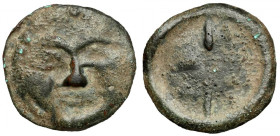 Greece, Olbia, AE29 - Facing Gorgoneion