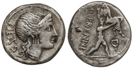 Roman Republic, M. Herennius (108-107 BC) Denarius
