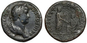 Hadrian (117-138 AD) Sestertius, Rome - RESTITVTORI GALLIAE - rare