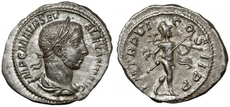 Alexander Sever (222-235 AD) Denarius, Rome Obverse: IMP C M AVR SEV ALEXAND AVG...