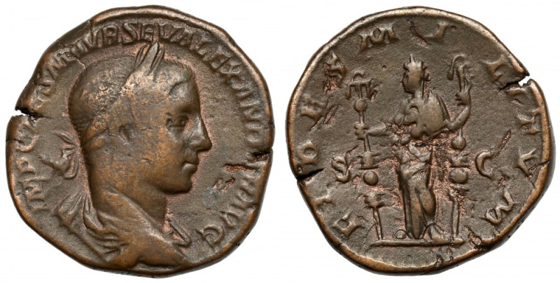 Alexander Sever (222-235 AD) Sestertius, Rome Obverse: IMP CAES M AVR SEV ALEXAN...