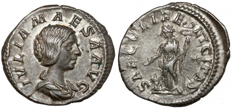 Julia Maesa (218-224 AD) Denarius, Rome Obverse: IVLIA MAESA AVG Draped bust rig...