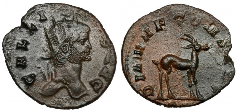 Gallienus (258-268 AD) Antoninian, Rome - antelope Obverse: GALLIENVS AVG Radiat...