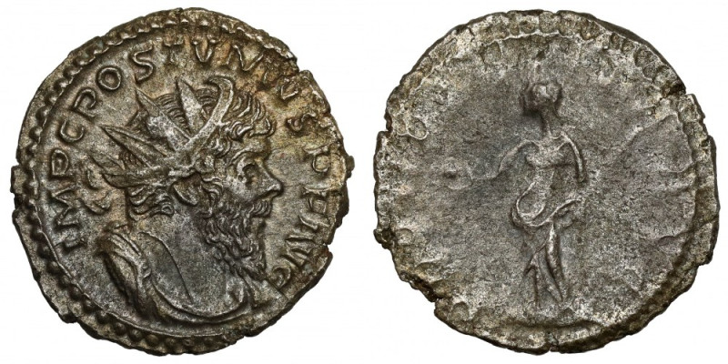 Postumus (260-269 AD) Antoninian, Treveri Obverse: IMP C POSTVMVS P F AVG Radiat...