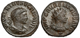 Vabalathus and Aurelian (271-272 AD) Antoninian, Antioch R