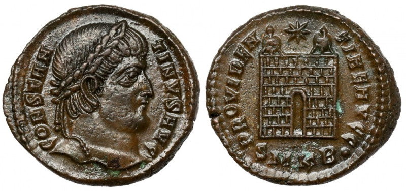 Constantine I (306-337 AD) Follis, Cyzicus Obverse: CONSTANTINVS AVG Laureate bu...