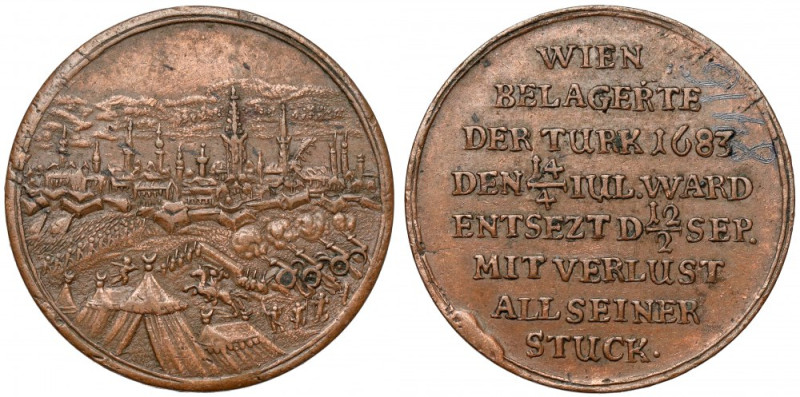 Austria, Żeton 1683 (?) - oblężenie Wiednia Medal z napisanym numerem długopisem...