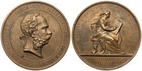 Austria, Franciszek Józef I, Medal 1873 - Zur 25 Jaehrigen Regienrungs-Jubelfeier / na 25-lecie rządów