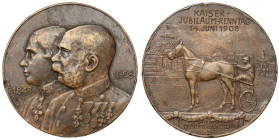 Austria, Franciszek Józef I, Medal 1908 - Kaiser-Jubiläums-Renntag des Wiener Trabrenn