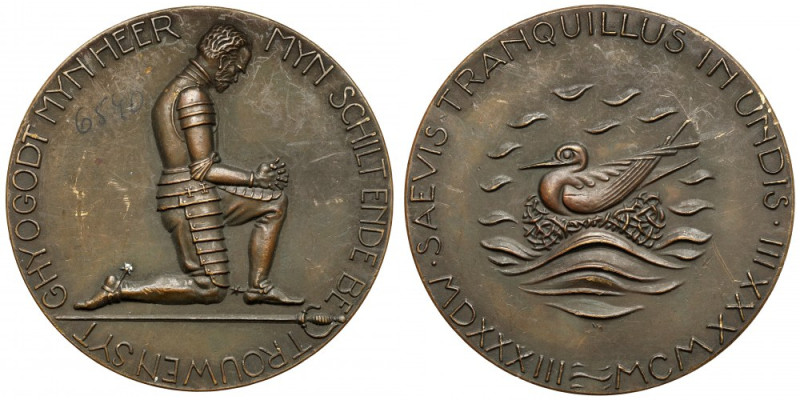 Niderlandy, Medal 1933 Medal - 400-rocznica urodzin Wilhelma Orańskiego Medal z ...