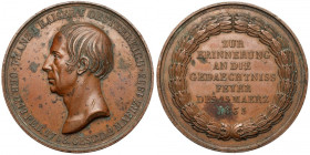 Niemcy, Prusy, Medal 1853 - na pamiątkę śmierci Franciszka I, cesarza austriackiego