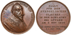 Szwecja, Medal 1832 - 200-rocznica śmierci Gustawa Adolfa