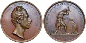 Szwecja, Oskar I, Medal 1847 - von P. H. Lundgren. Auf den Bergbau