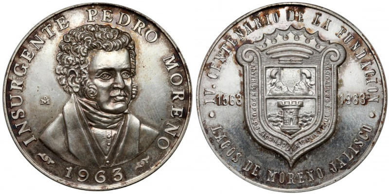 Meksyk, Medal 1963 - IV centenario de la fundacion Lagos de Moreno Jalisco średn...