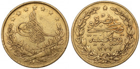 Turkey, Abdülaziz, 100 kurush AH1277//9 (1869)