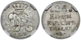 Prusy, Fryderyk II, 1/24 talara 1753-A