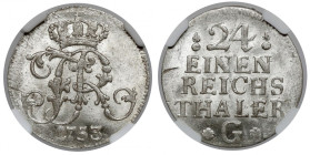 Prusy, Fryderyk II, 1/24 talara 1753-G