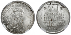 Brandenburg-Ansbach, Aleksander, 1/6 talara 1757