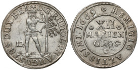 Brunswick-Lüneburg-Calenberg, Johann Friedrich, 12 mariengroschen 1669