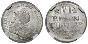 Mecklenburg-Schwerin, Christian Ludwig II, 1/6 talara 1753 OHK