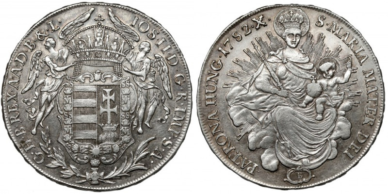 Hungary, Joseph II, Thaler 1782-B Srebro, średnica 40,3 mm, waga 27,9 g.&nbsp; ...