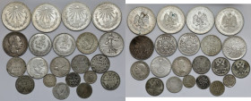 World, silver coins MIX, lot (22pcs)