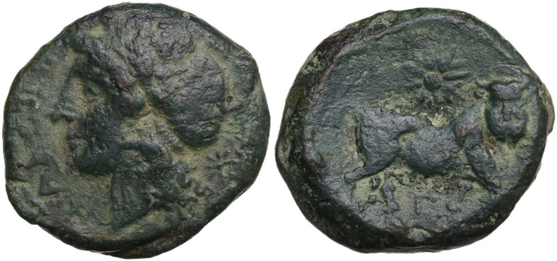 Northern Campania, Cales, c. 317/10-270 BC. Æ (21,2 mm, 7,37 g). Laureate head o...