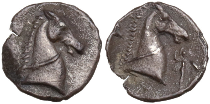 Southern Apulia, Tarentum, c. 325-280 BC. AR Three-Quarter Obol (9,6 mm, 0,47 g)...