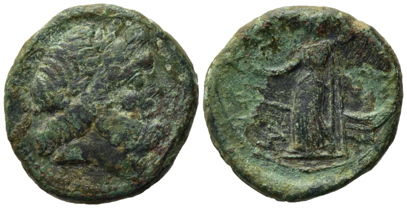 Sicily, Syracuse. Roman rule. After 212 BC. Æ (20,8 mm, 6,5 g). Laureate head of...